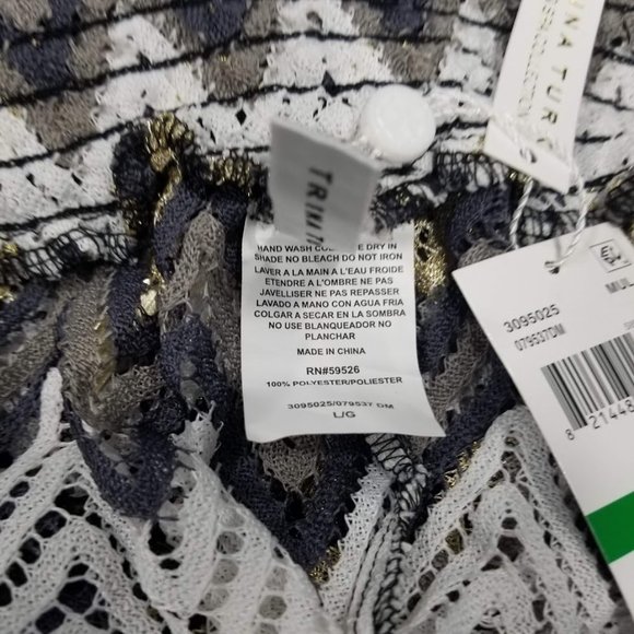 Trina Turk Drift Belted Pointelle Side Slit Cover-up Pants Size Large - Picture 8 of 12